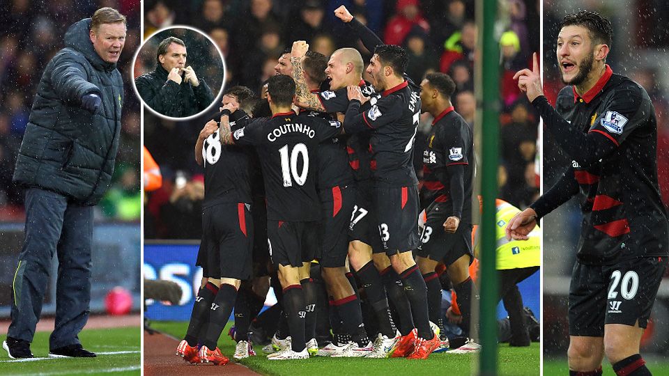 Ekspresi kedua kubu usai Liverpool cetak gol. Copyright: &copy; Grafis: Yuhariyanto/INDOSPORT/GETTY IMAGES